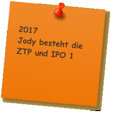 2017  Jody besteht die ZTP und IPO 1
